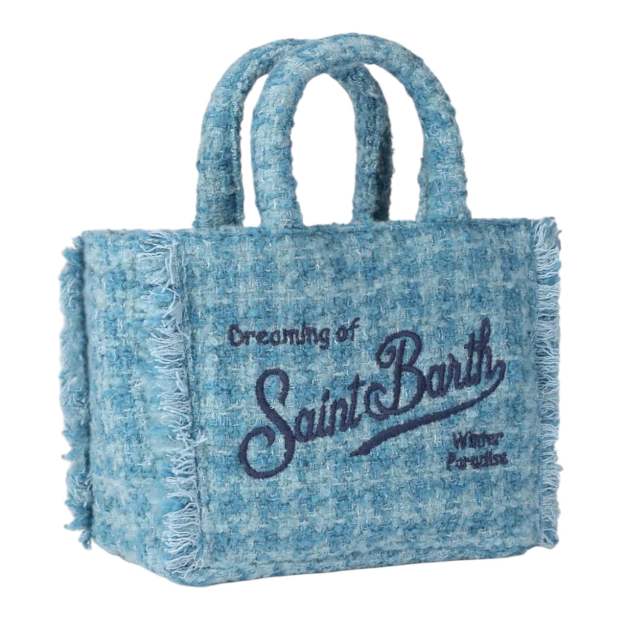 SAINT BARTH borsa tinta unita con stampa Azzurro per Bambina VAMI005 AZZURRO SAINT BARTH