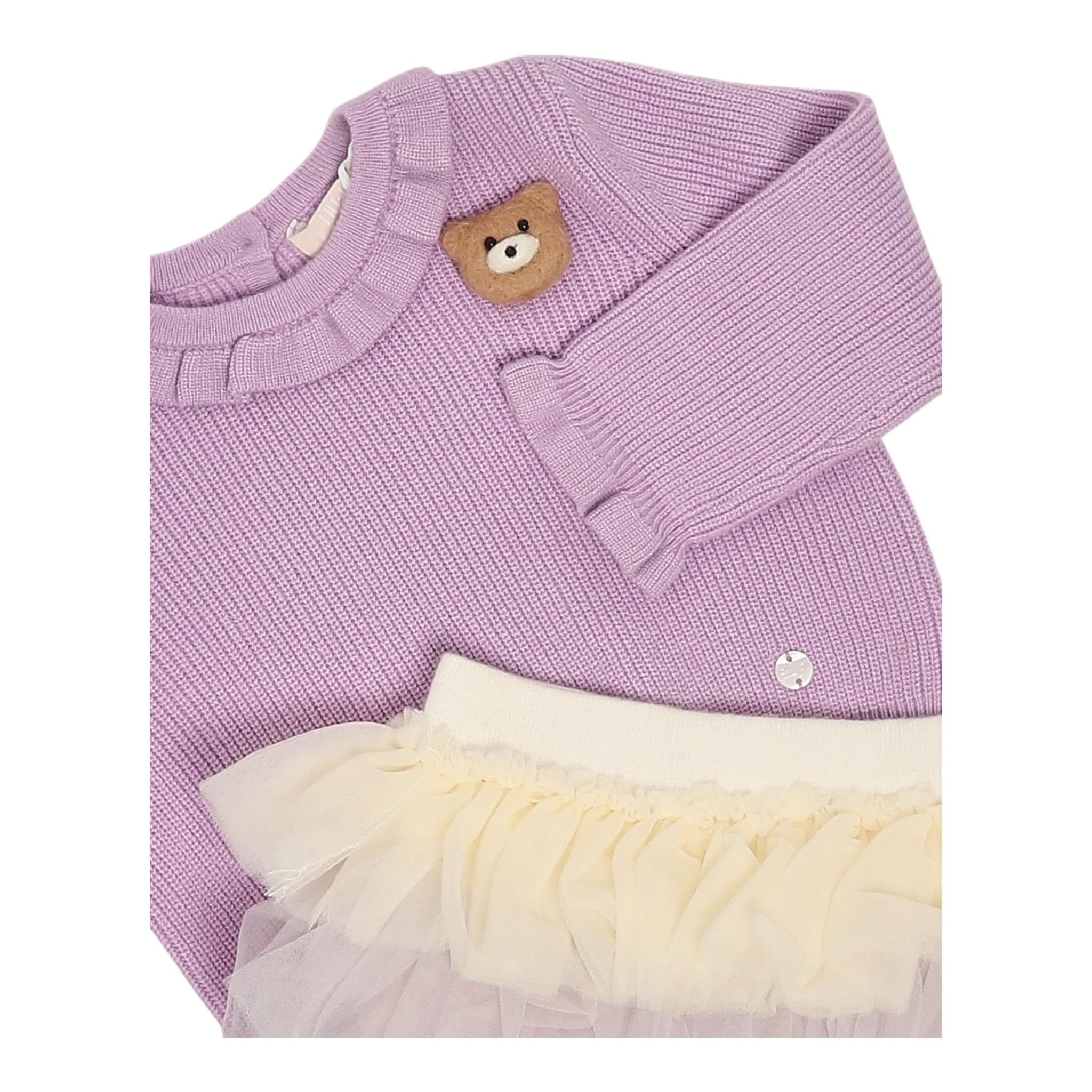 LIU JO complet 2 pezzi maglia-gonna Lilla per Neonata HF4051 LILLA LIU JO