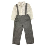 BARCELLINO complet 3 pezzi camicia-salopette-papillon Grigio per Bambino 115910LJ GRIGIO BARCELLINO