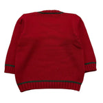 LA STUPENDERIA maglia girocollo tinta unita con ricami Rosso per Neonato WCPL61XX ROSSO LA STUPENDERIA