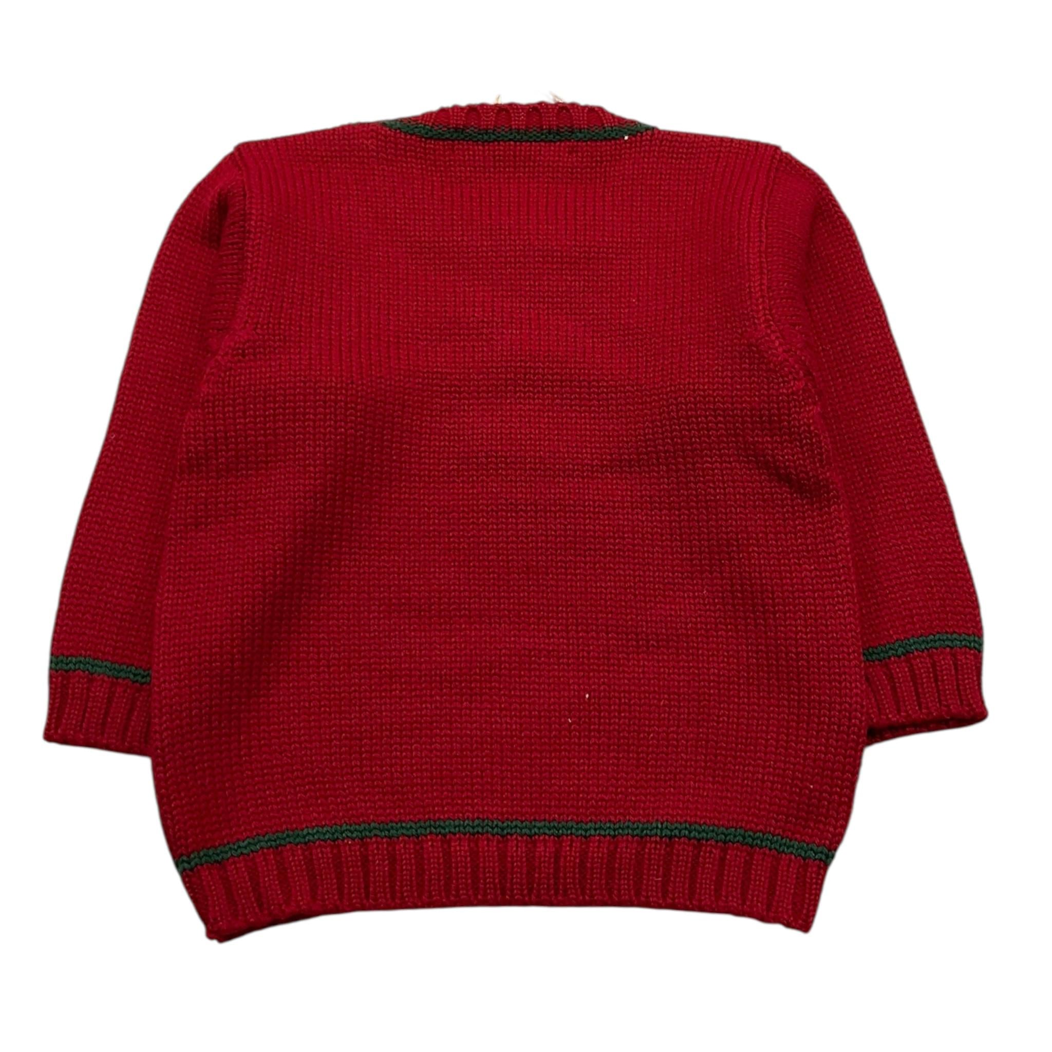 LA STUPENDERIA maglia girocollo tinta unita con ricami Rosso per Neonato WCPL61XX ROSSO LA STUPENDERIA