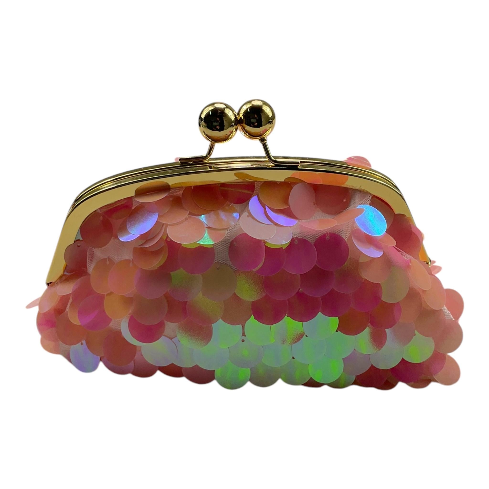 DOU DOU borsa tinta unita con paillettes Rosa per Bambina DU0A08 ROSA DOU DOU