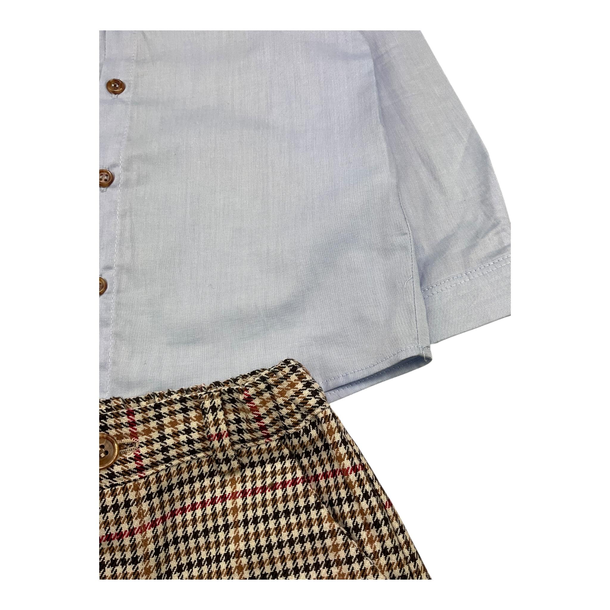 BARCELLINO completo 3 pezzi camicia-bermuda-papillon Azzurro per Neonato CMPLBR AZZURRO BARCELLINO