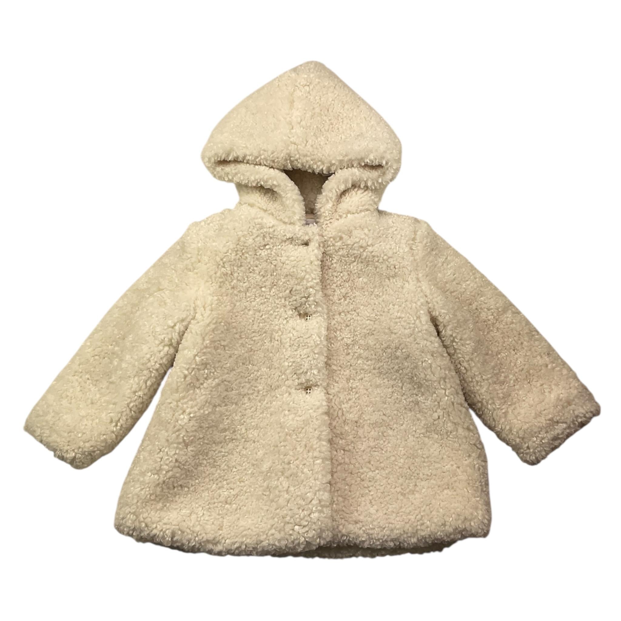 BARCELLINO cappotto teddy tinta unita con cappuccio Panna per Neonata 106008 PANNA BARCELLINO