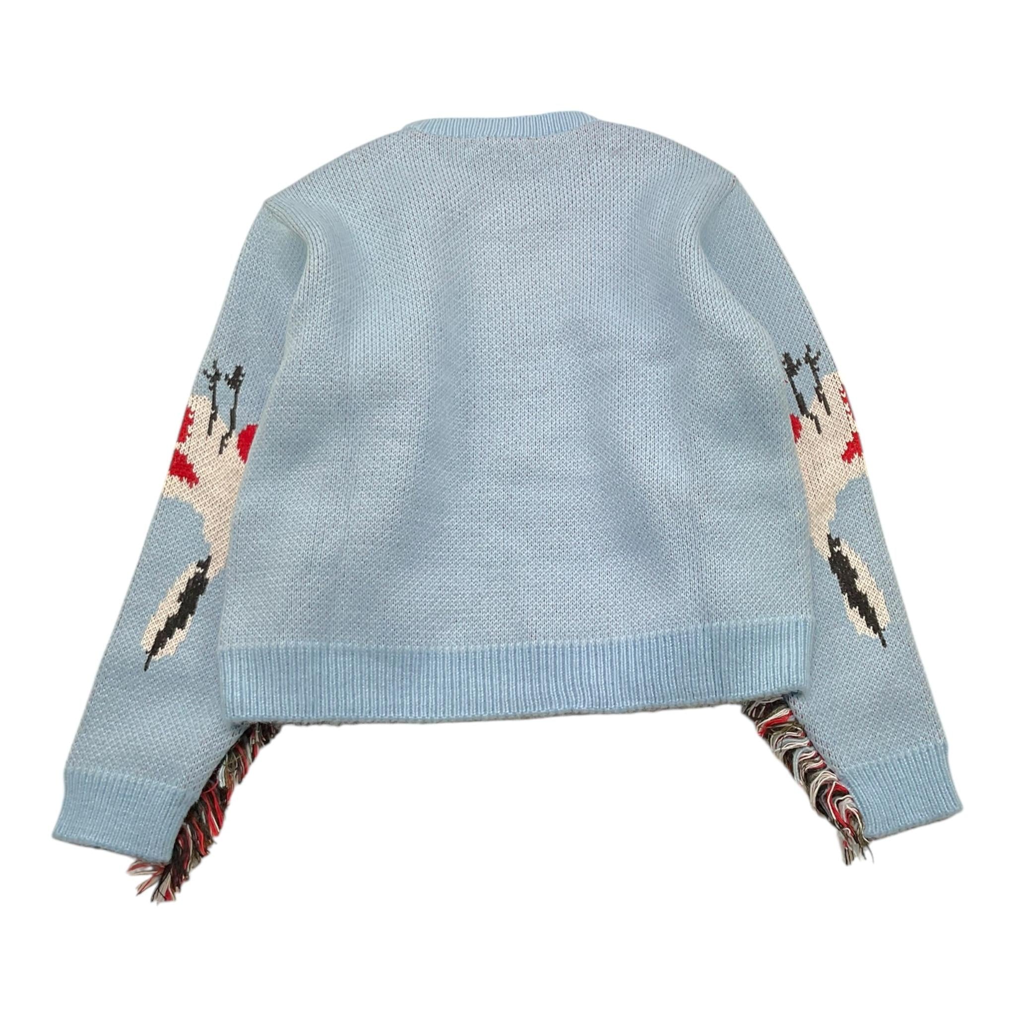 VICOLO maglia tinta unita girocollo con stampa Azzurro per Bambina 3141W00046 AZZURRO VICOLO