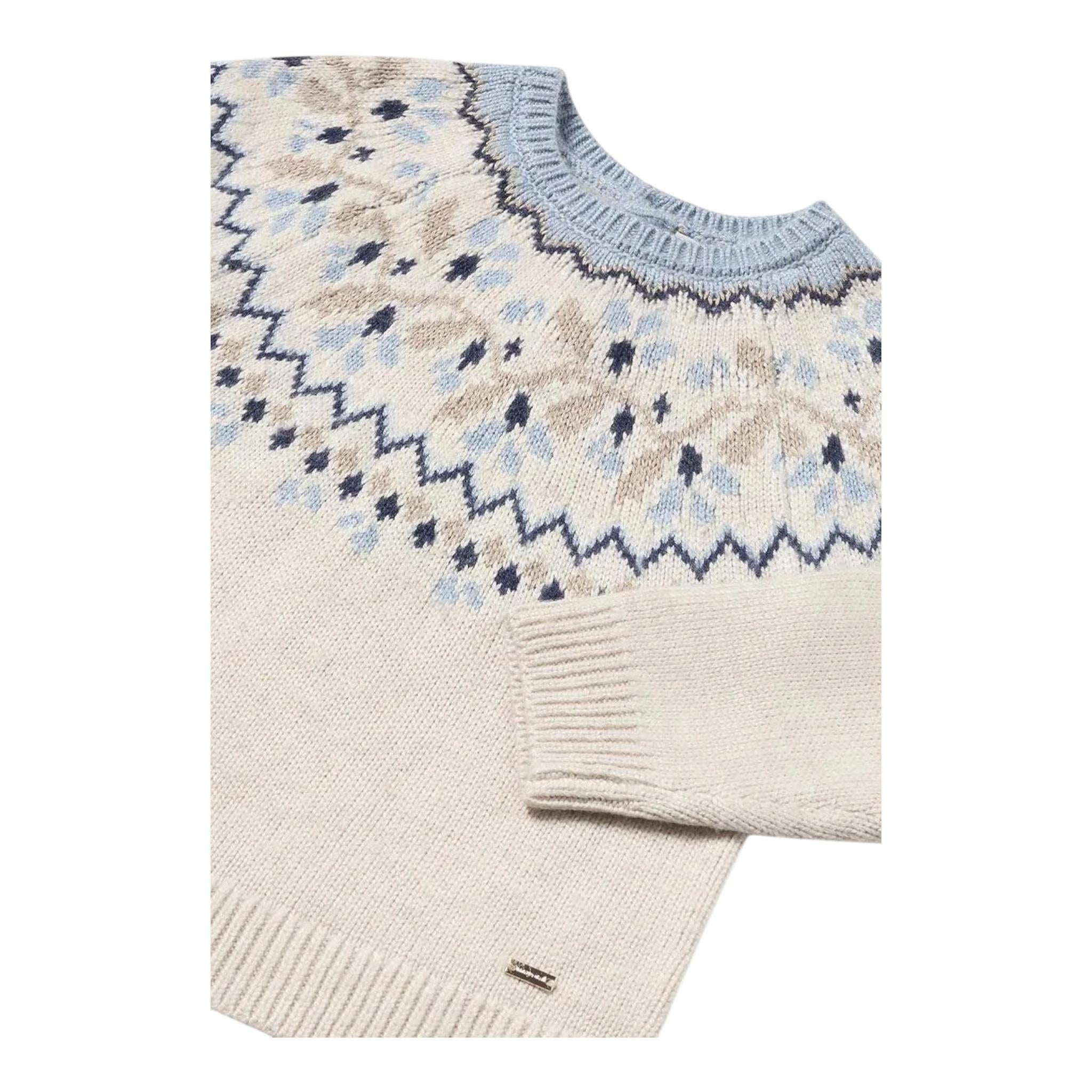MAYORAL maglia tinta unita con stampa Beige per Bambina 2323J BEIGE MAYORAL