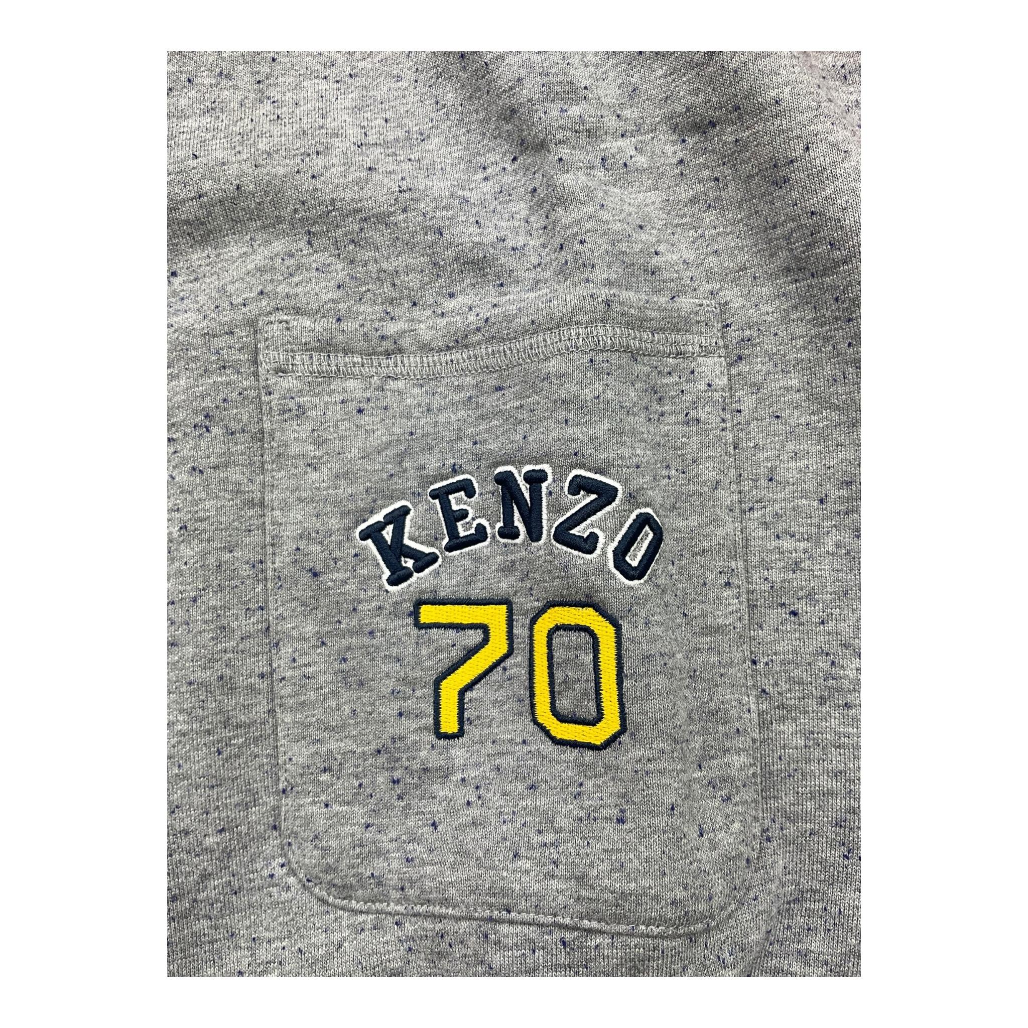 KENZO felpa bicolore con zip e cappuccio Grigio per Bambino K608177 GRIGIO KENZO