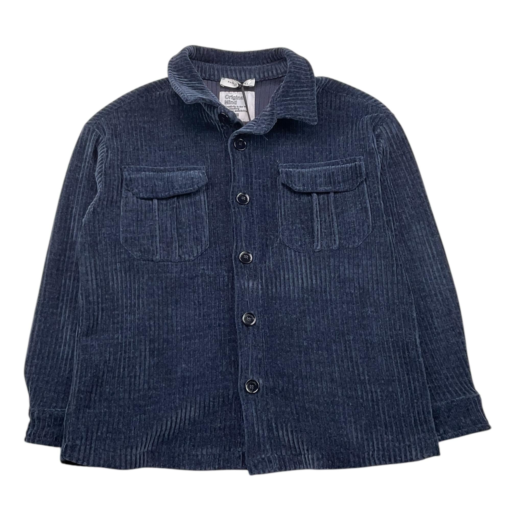 PAOLO PECORA camicia manica lunga in velluto Blu per Bambino PP4141 BLU PAOLO PECORA