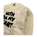 TO be too maglia tinta unita con stampa Panna per Bambina TFBF24M603X PANNA TO be too