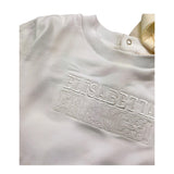 ELISABETTA FRANCHI felpa chiusa girocollo tinta unita con ricamo logo Panna per Neonata EGFE046X PANNA ELISABETTA FRANCHI
