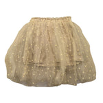 LALALU' gonna tinta unita cn tulle Panna per Bambina GOL180LB PANNA LALALU'