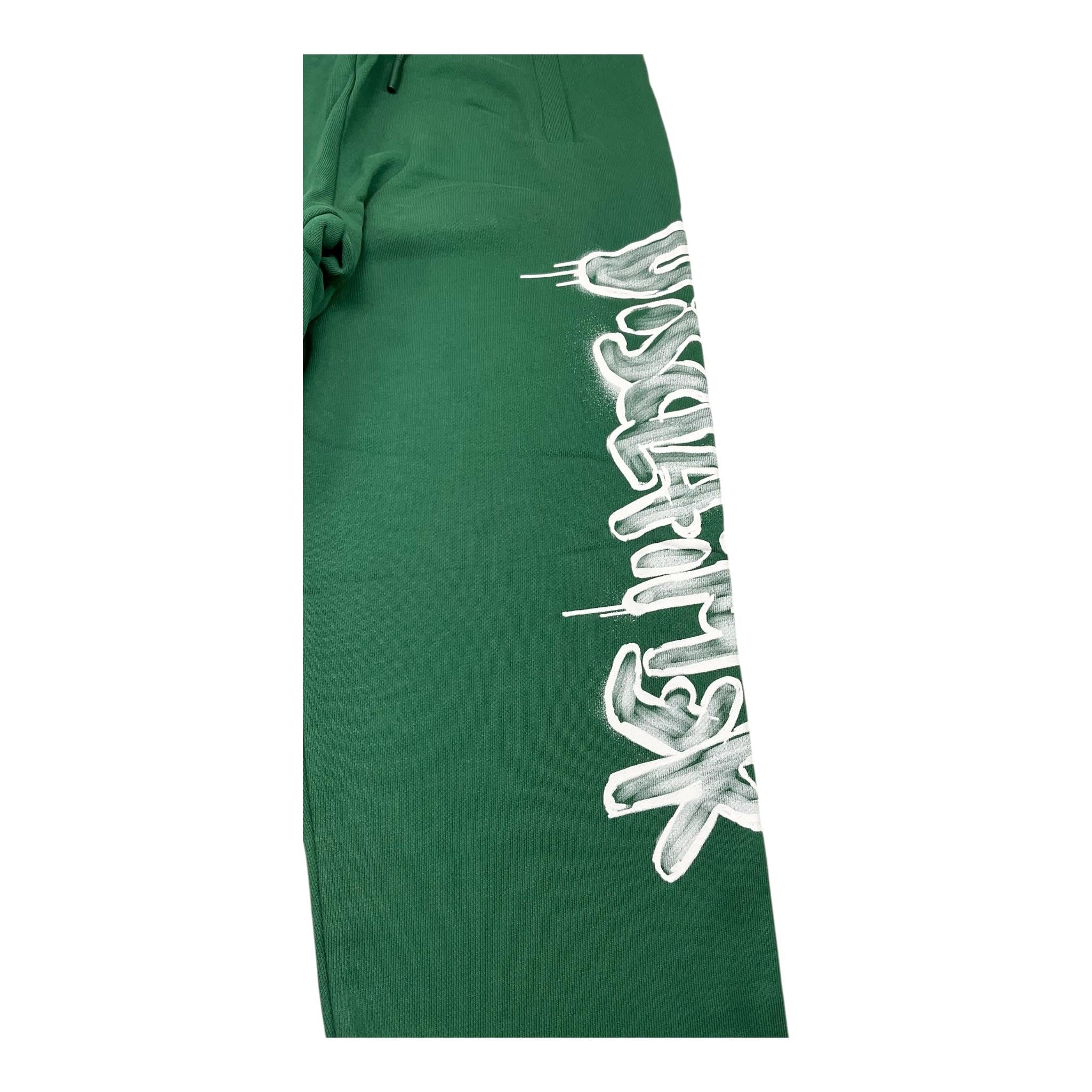 DISCLAIMER pantalone tinta unita con elastico in vita Verde per Bambino 24IDK58246X VERDE DISCLAIMER