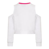 MISSONI completo 2 pezzi felpa-short tinta unita Bianco per Bambina MU3A10 BIANCO MISSONI