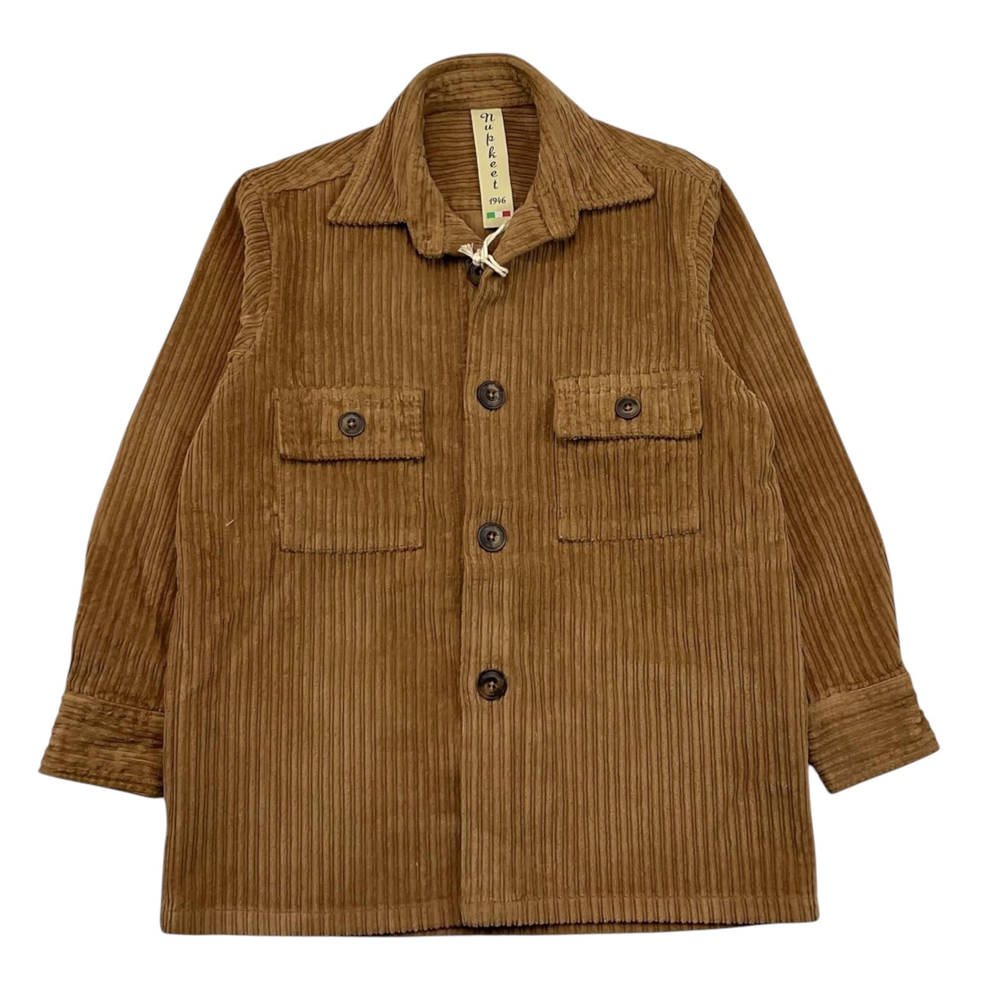 NUPKEET camicia manica lunga tinta unita in camoscio Cammello per Bambino 4DNK335 CAMMELLO NUPKEET