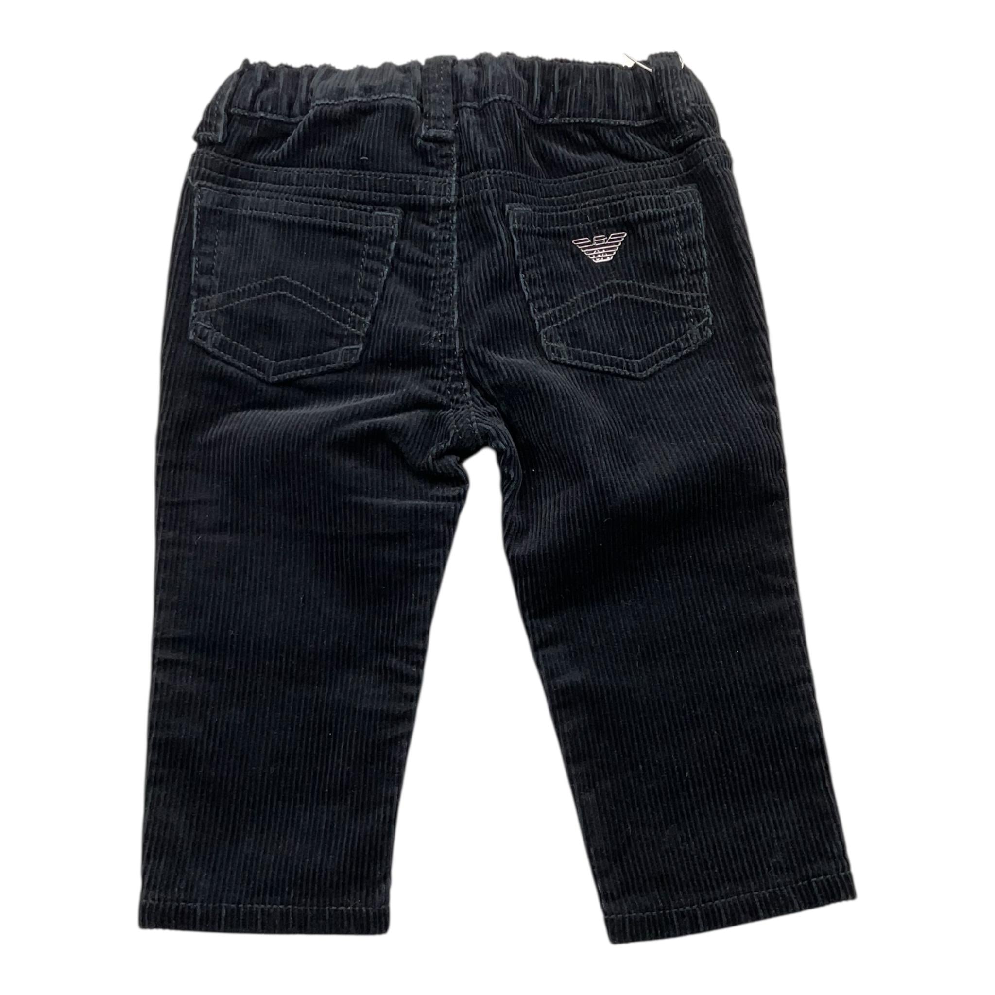 EMPORIO ARMANI pantalone tinta unita in velluto Blu per Neonato 6KHJ02 BLU EMPORIO ARMANI