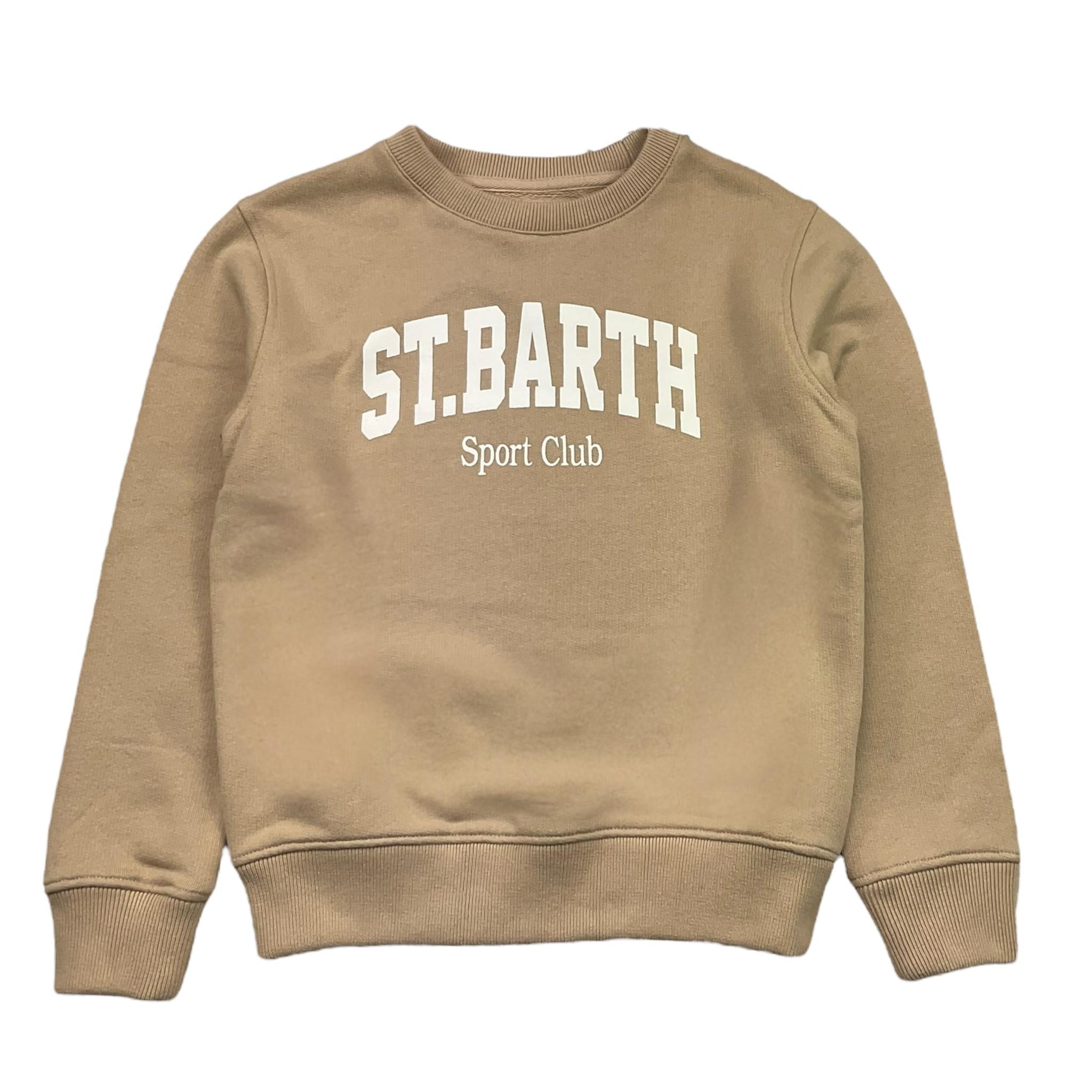 SAINT BARTH felpa girocollo tinta unita con stampa Beige per Bambina STB BEIGE SAINT BARTH