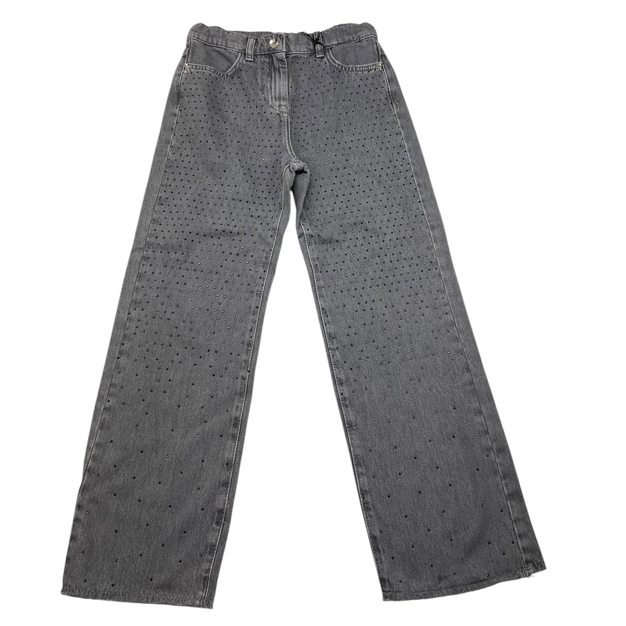 PATRIZIA PEPE jeans tinta unita con brillantini Grigio per Bambina 7P03522 GRIGIO PATRIZIA PEPE
