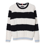 TOMMY HILFIGER maglia girocollo fantasia a righe Blu per Bambino KB0KB09075 BLU TOMMY HILFIGER