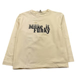 LALALU' shirt girocollo tinta unita con stampa in contrasto Panna per Bambino TSL40LB PANNA LALALU'