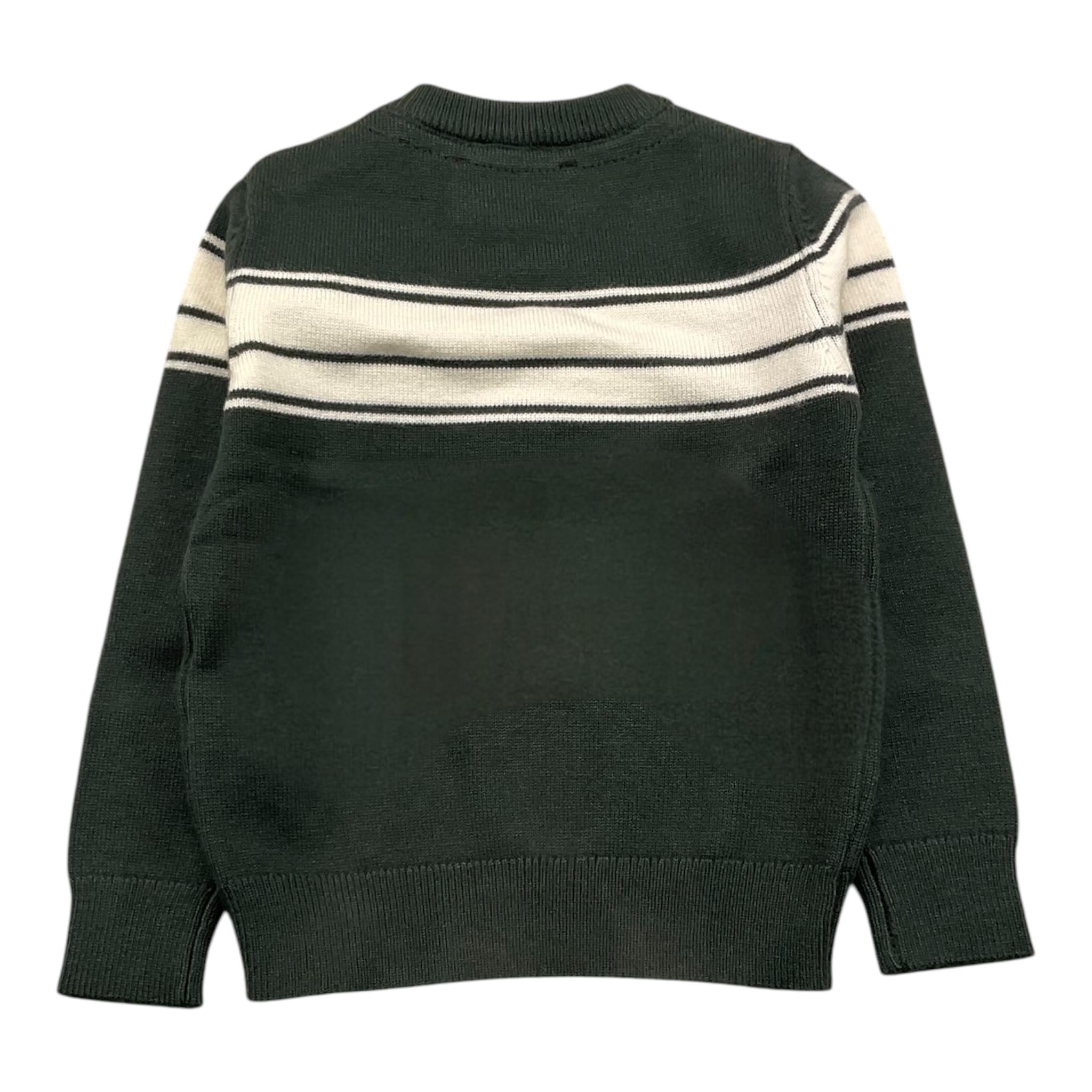 TRUSSARDI maglia tinta unita girocollo con stampa Verde per Neonato TIA24112MA VERDE TRUSSARDI