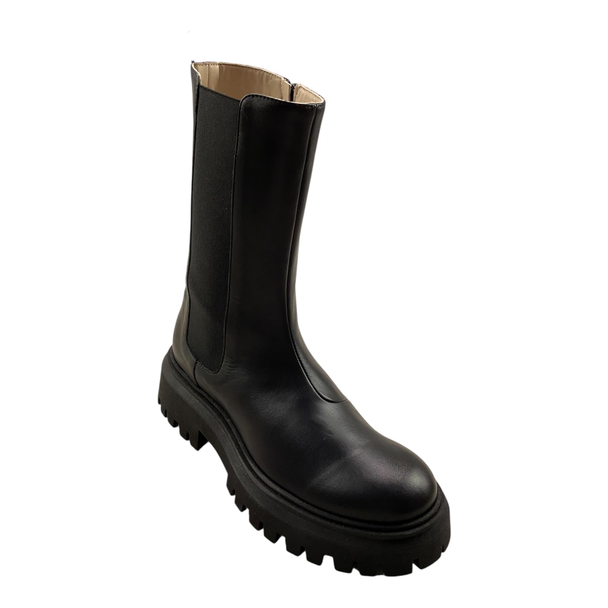 FLORENS LE PICCOLE stivale tinta unita con suola in gomma Nero per Bambina F6660 NERO FLORENS LE PICCOLE