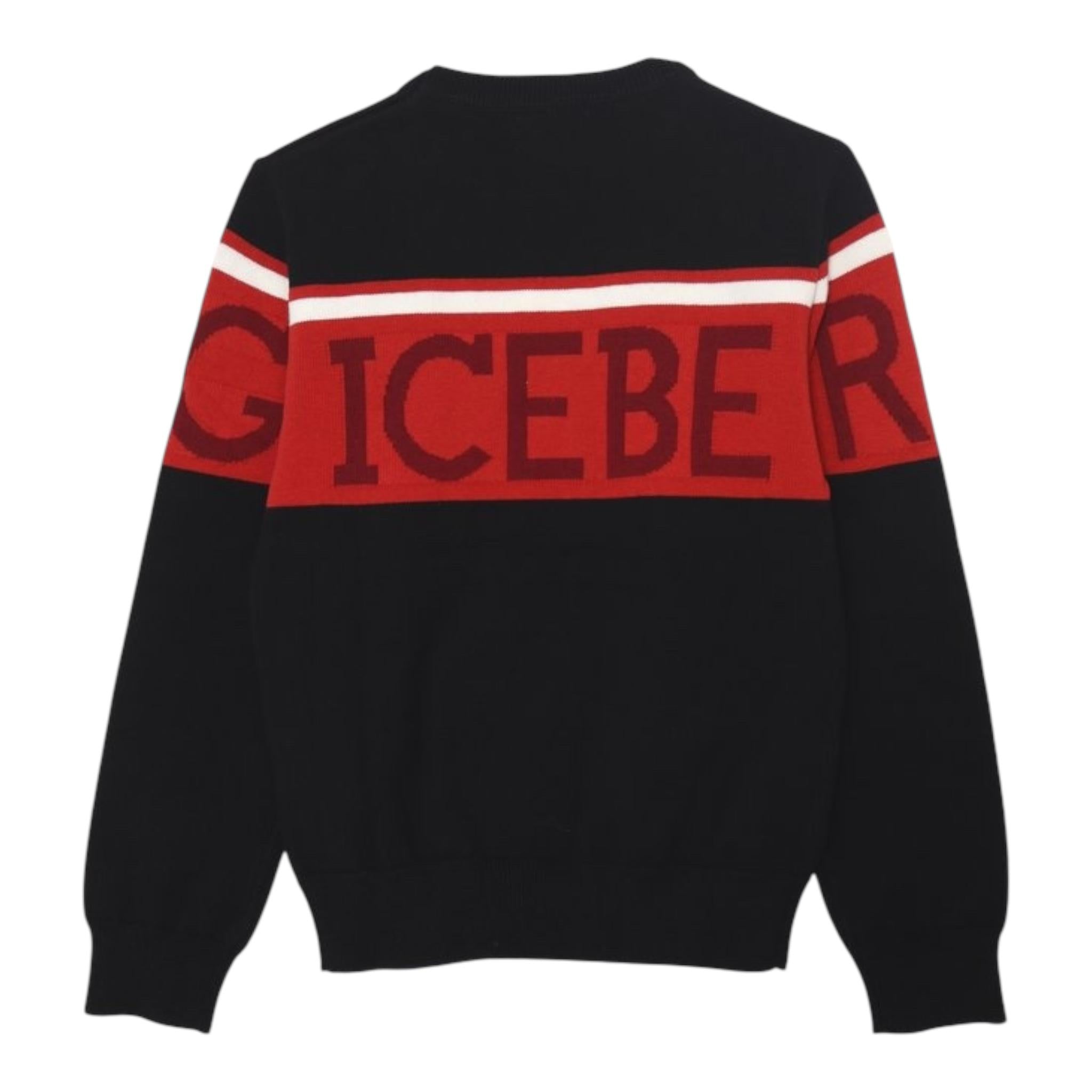 ICEBERG maglie girocollo tinta unita con logo Nero per Bambino MGICE5308J NERO ICEBERG