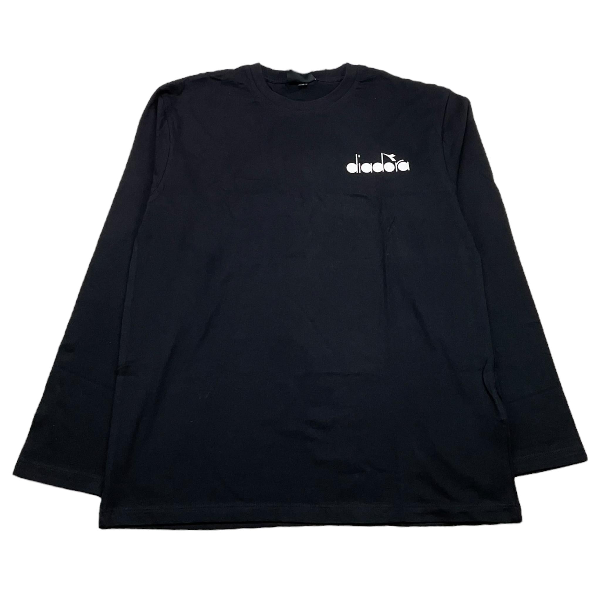 DIADORA shirt girocollo tinta unita con stampa Nero per Bambino F4DIJBTH032 NERO DIADORA