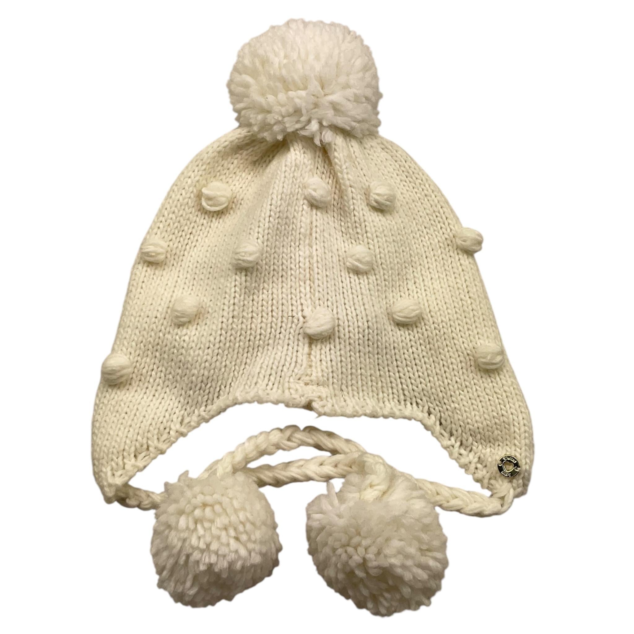 TWINSET cappello tinta unita con pon pon Panna per Bambina FA5HEB PANNA TWINSET