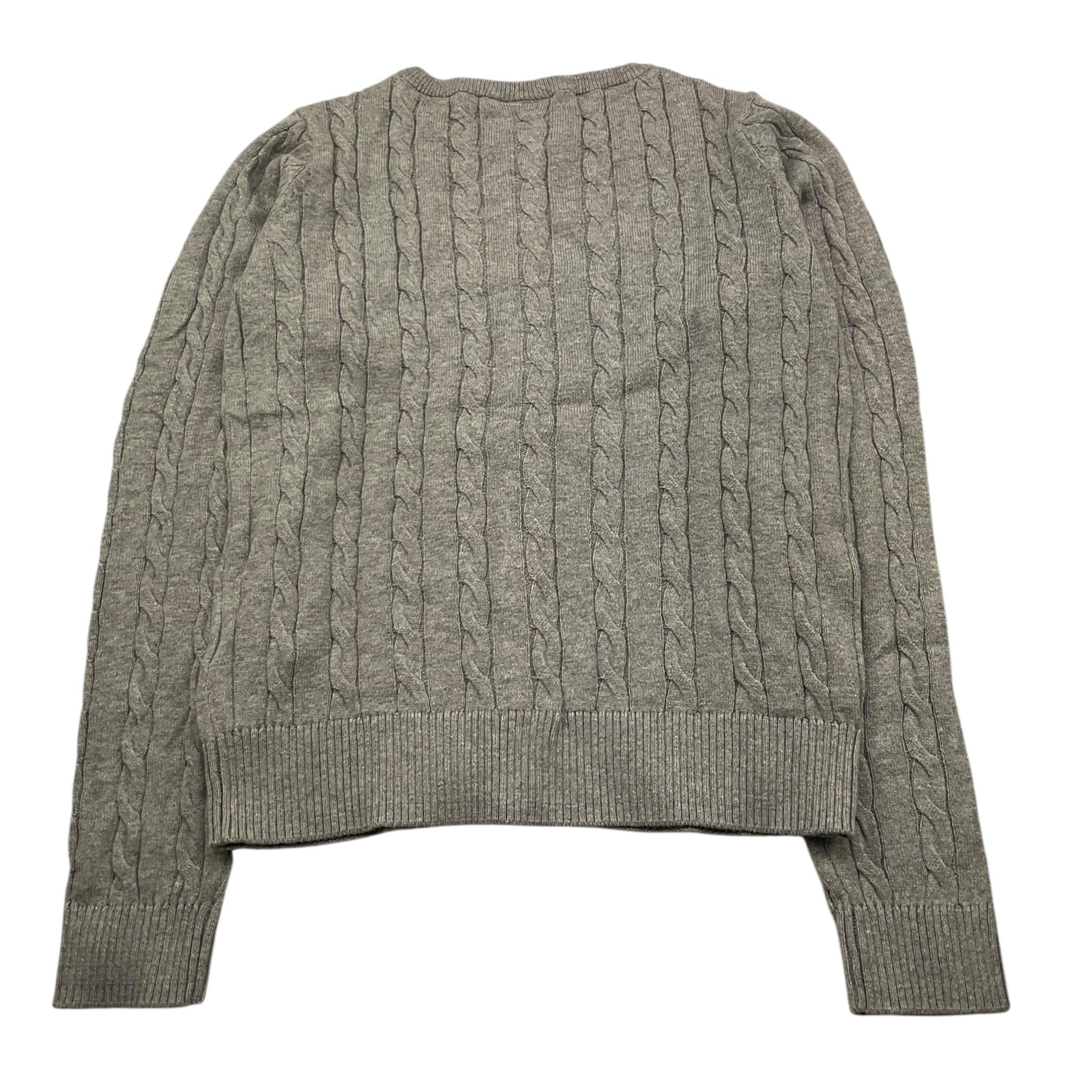 U.S. POLO ASSN cardigan tinta unita cn trecce Grigio per Bambina US40675001 GRIGIO U.S. POLO ASSN