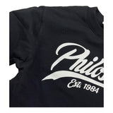 PHILOSOPHY shirt girocollo tinta unita con logo Nero per Bambina PFFE003 NERO PHILOSOPHY
