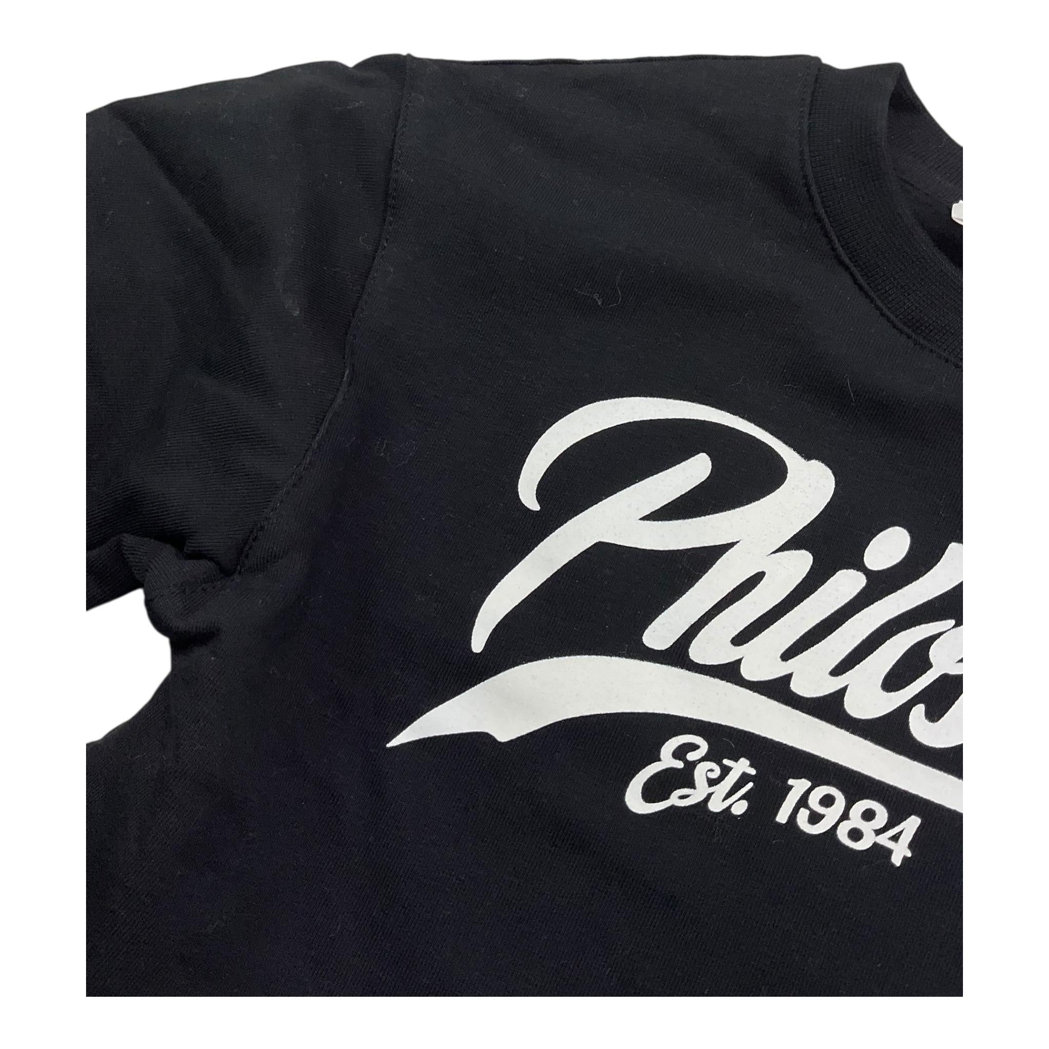 PHILOSOPHY shirt girocollo tinta unita con logo Nero per Bambina PFFE003 NERO PHILOSOPHY