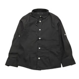 DANIELE ALESSANDRINI camicia tinta unita manica lunga Nero per Bambino 1235C0972 NERO DANIELE ALESSANDRINI