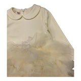 LIU JO abito manica lunga tinta unita cn tulle Panna per Neonata HF4014 PANNA LIU JO