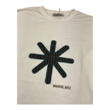 MANUEL RITZ shirt girocollo tinta unita con logo Bianco per Bambino MR2370 BIANCO MANUEL RITZ