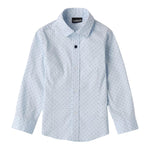 SARABANDA camicia tinta unita con stampa pois Azzurro per Neonato A124 AZZURRO SARABANDA