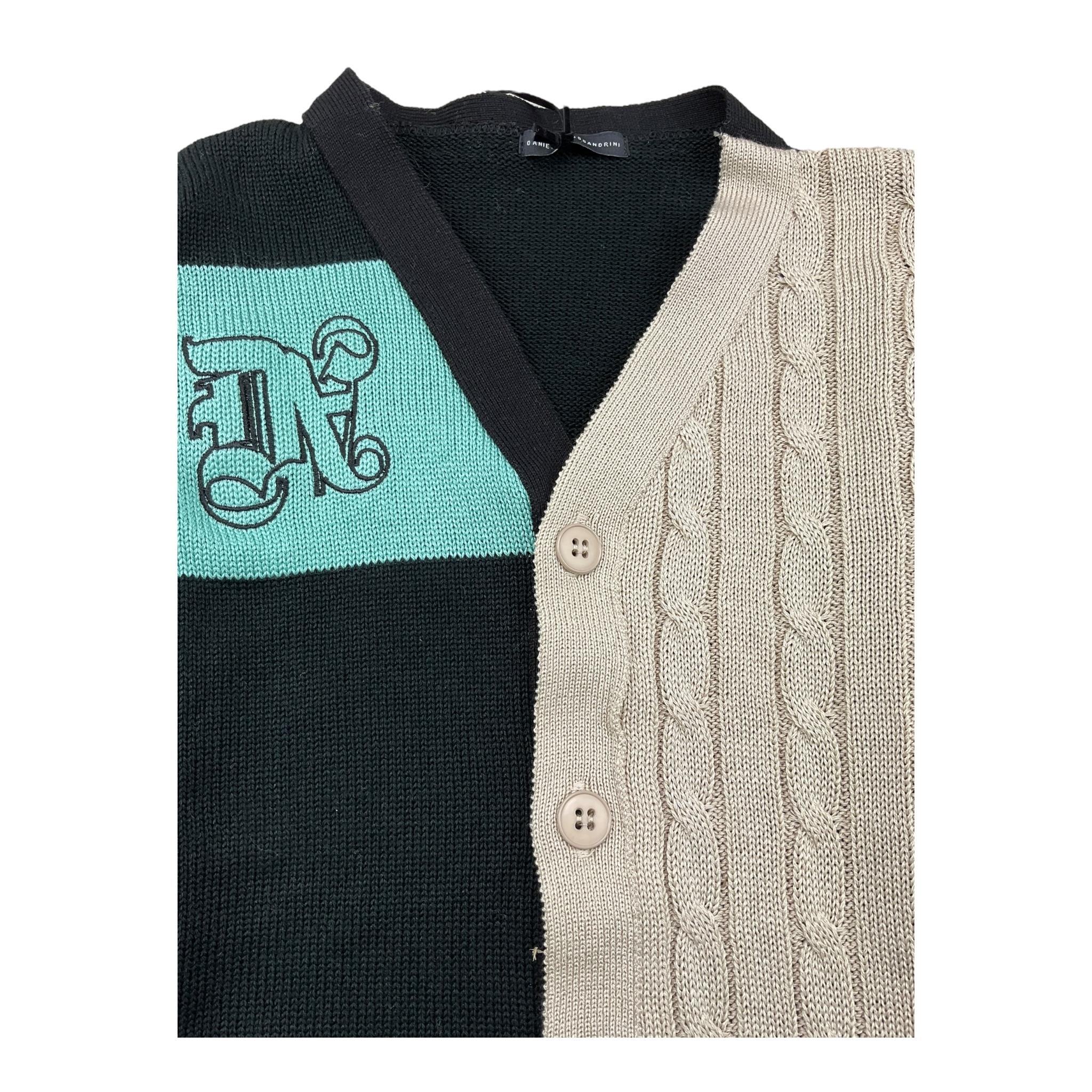 DANIELE ALESSANDRINI cardigan tricolore scollo a v Multicolor per Bambino 1231W00083 MULTICOLOR DANIELE ALESSANDRINI