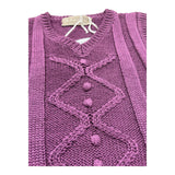 LA STUPENDERIA gilet tinta unita in maglia Viola per Bambina WJGL42XJ VIOLA LA STUPENDERIA