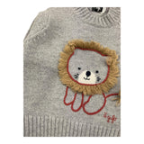 IL GUFO maglia girocollo tinta unita con ricami Grigio per Neonato A24MA466EM220 GRIGIO IL GUFO