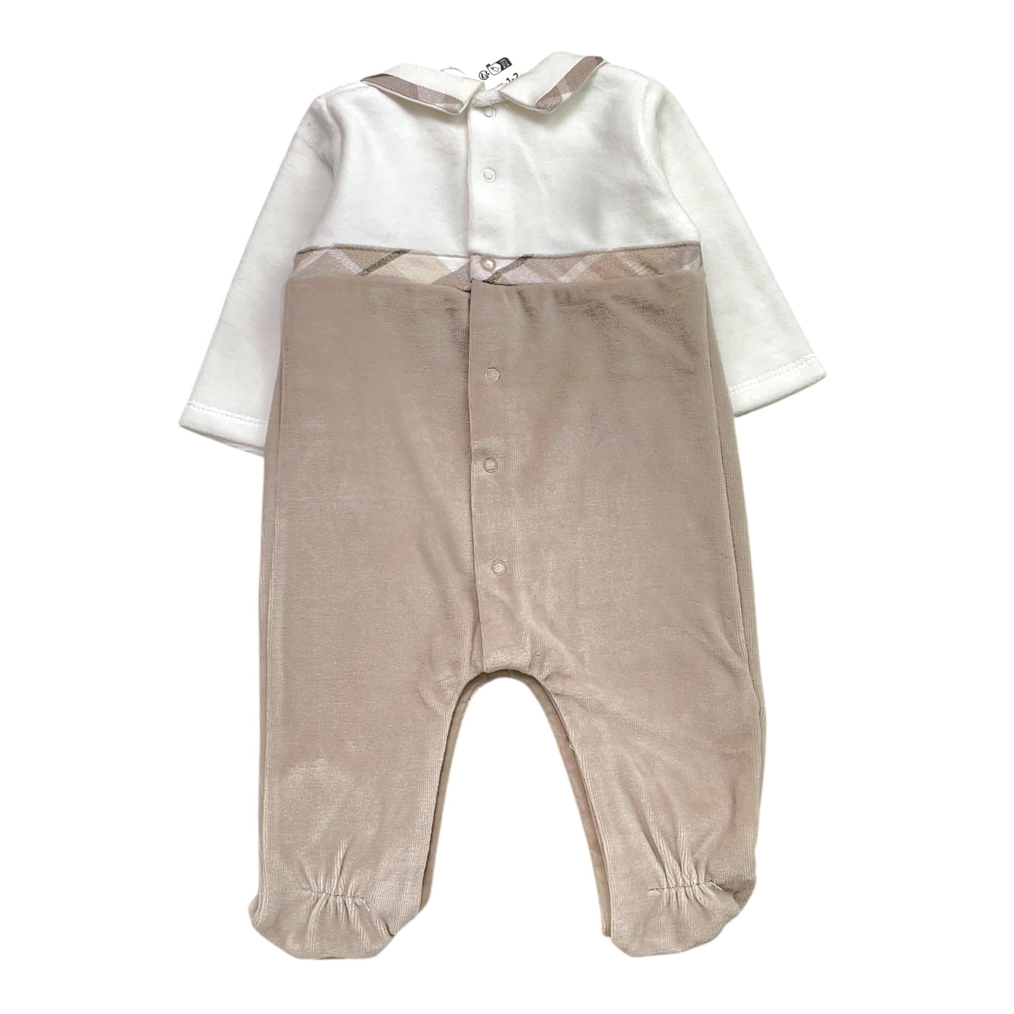 MAYORAL tutina bicolore in ciniglia Bianco/beige per Neonato 2791X BIANCO/BEIGE MAYORAL