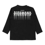 JOHN RICHMOND shirt girocollo tinta unita con stampa Nero per Neonato RIA24070TSX NERO JOHN RICHMOND