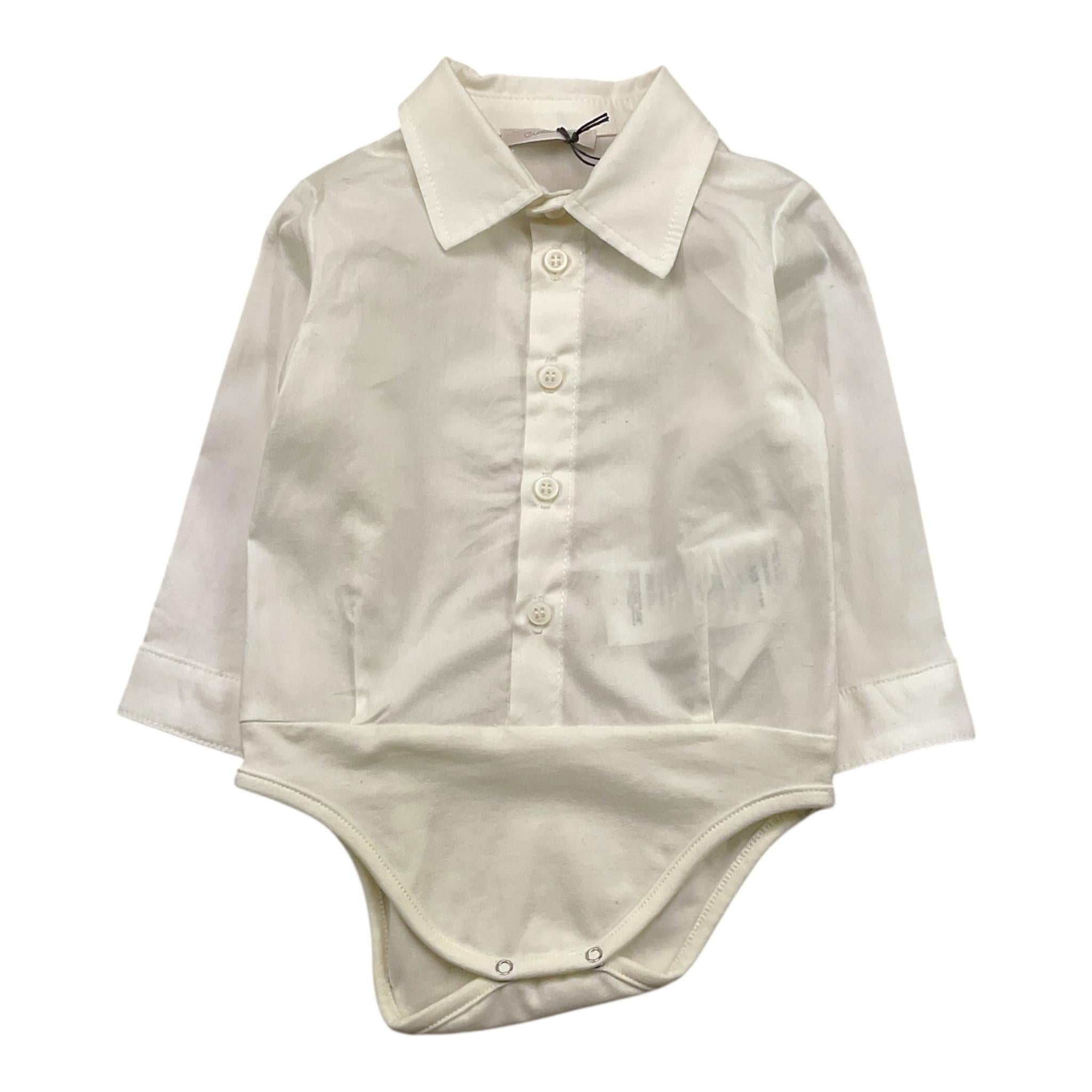 CICCINO camicia modello body tinta unita Bianco per Neonato CCB0331 BIANCO CICCINO
