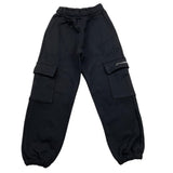 HINNOMINATE pantalone tuta tinta unita con logo Nero per Bambina 3635PF00008 NERO HINNOMINATE