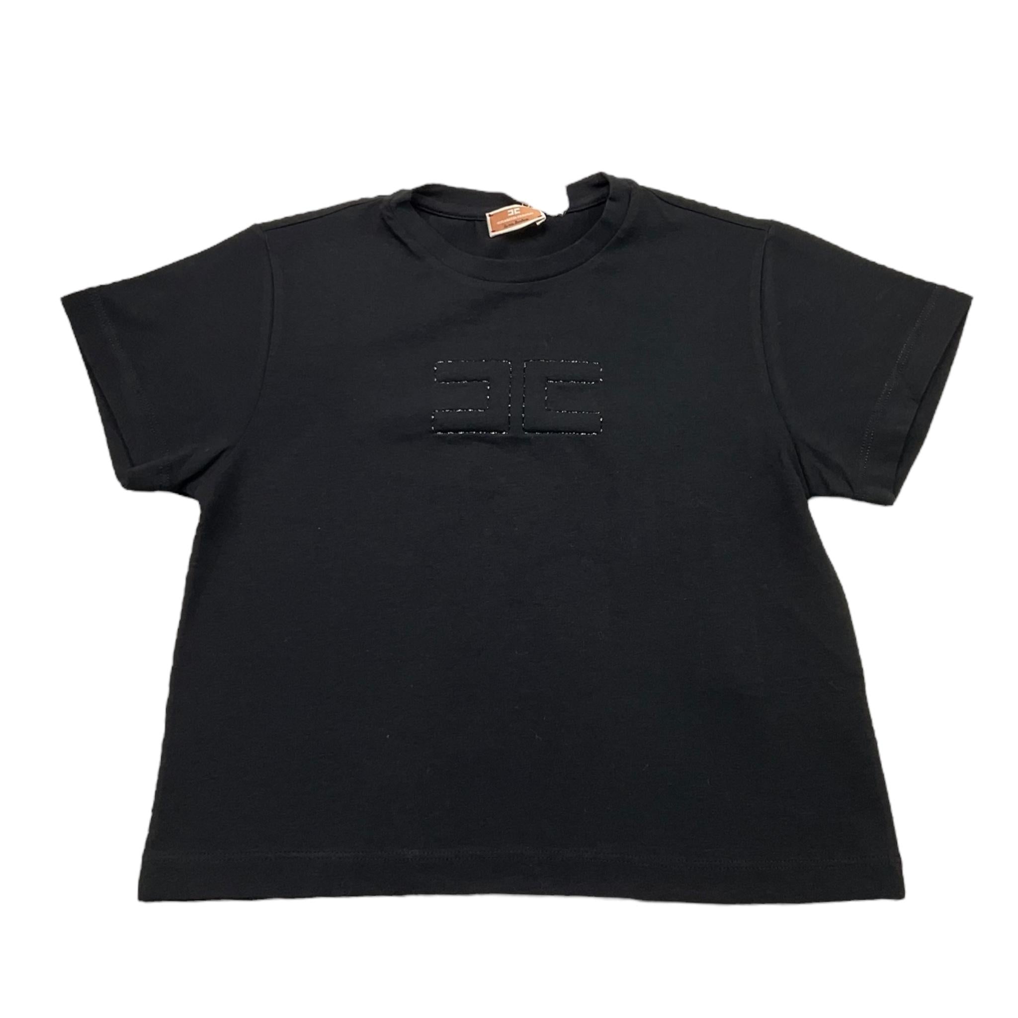 ELISABETTA FRANCHI t-shirt tinta unita girocollo  Nero per Bambina EFTS130 NERO ELISABETTA FRANCHI
