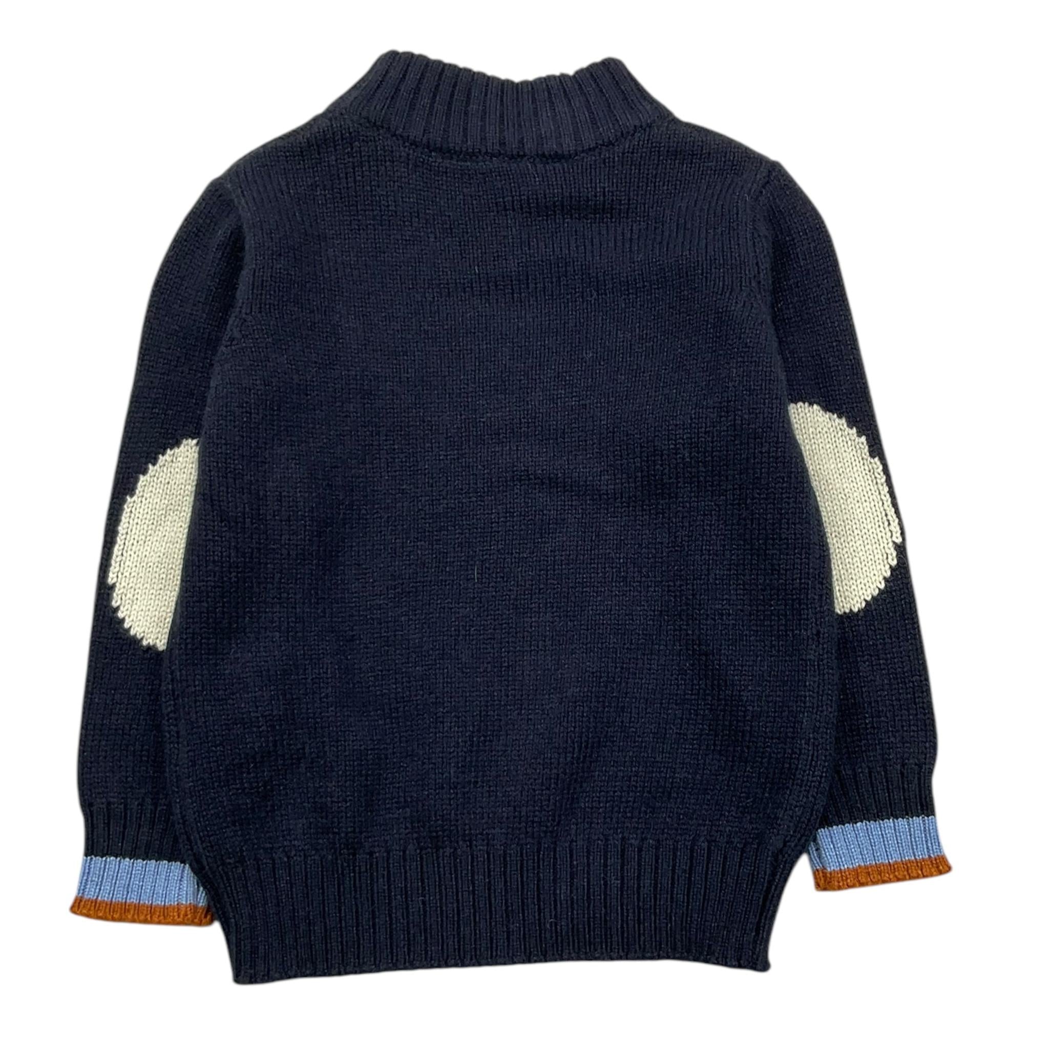 TRUSSARDI maglia mezzo collo tinta unita Blu per Neonato TIA25109MA BLU TRUSSARDI