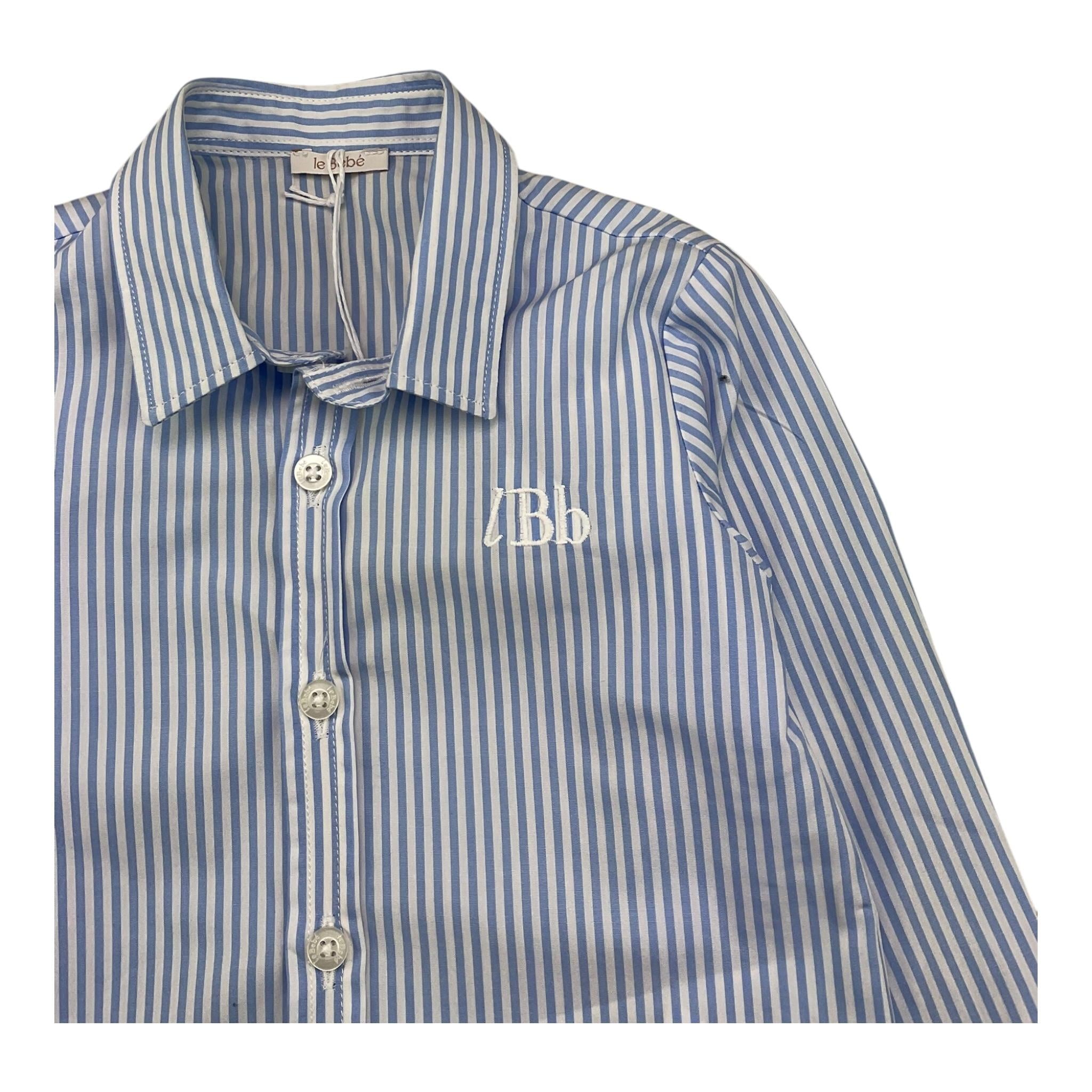 LE BEBE' camicia manica lunga fantasia a righe Bianco/azzurro per Neonato LBB5236 BIANCO/AZZURRO LE BEBE'