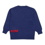 DSQUARED2 maglia girocollo tinta unita con ricamo logo Blu per Neonato DQ2488 BLU DSQUARED2