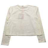 LIU JO shirt tinta unita girocollo con brillantini Bianco per Bambina GF4185 BIANCO LIU JO