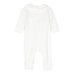 MOSCHINO tutina tinta unita manica lunga con stampa orso Bianco per Neonato MMY066 BIANCO MOSCHINO