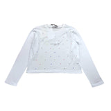 GAELLE shirt girocollo modello crop tinta unita con brillantini Bianco per Bambina 2741MY00350X BIANCO GAELLE