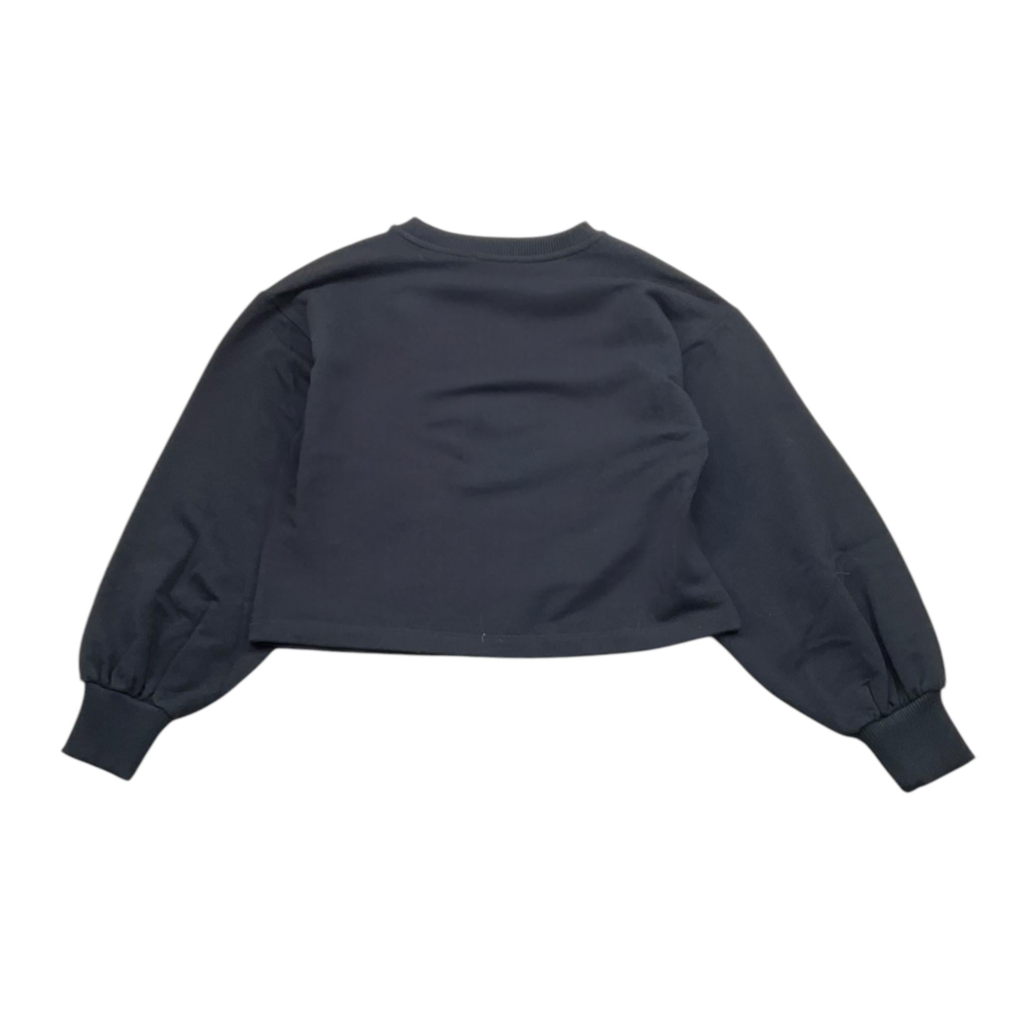 MOSCHINO felpa tinta unita girocollo con stampa Nero per Bambina HDF06E NERO MOSCHINO